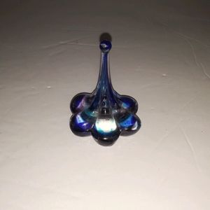 Handblown Glass Ring Holder - Blue